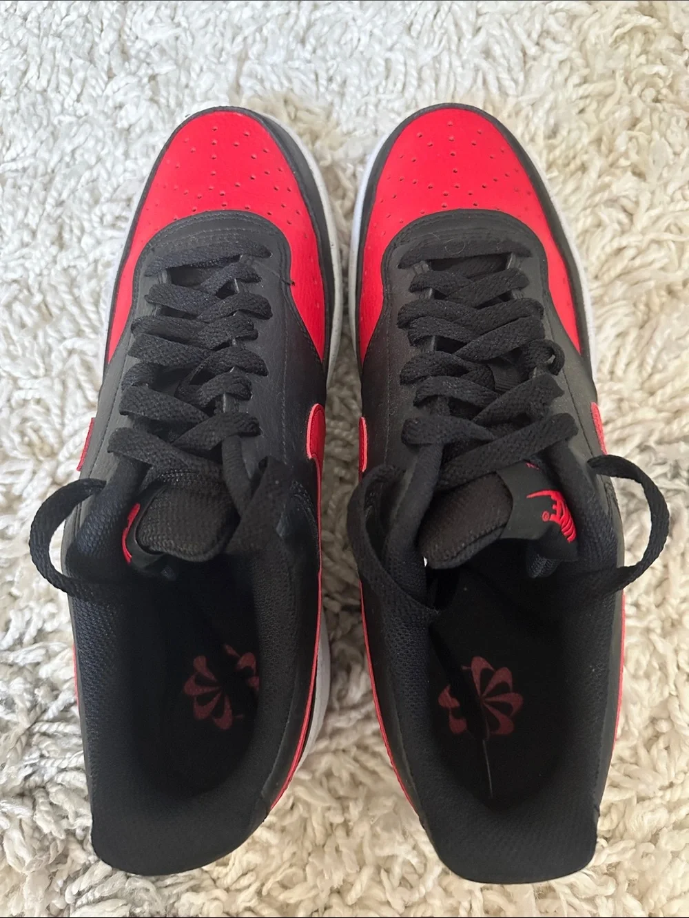 Nike Court Vision Low Shoe Black Red